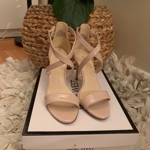 NINE WEST Nude Heeled Sandals (Worn once)